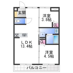 Chainon高石の物件間取画像